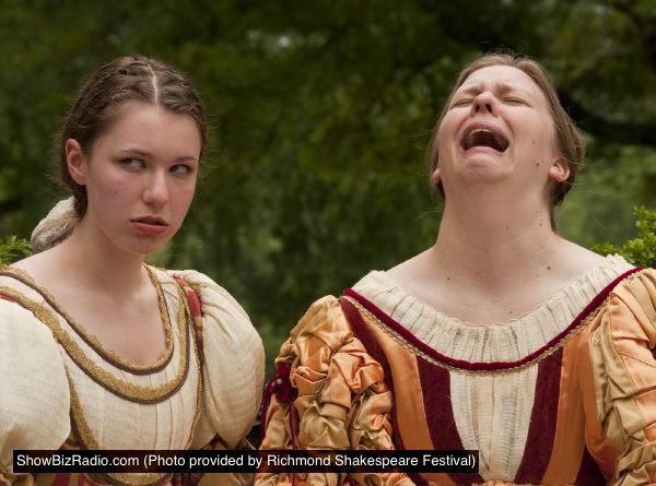 Alex Wiles as Luciana and Molly Hood as Adriana