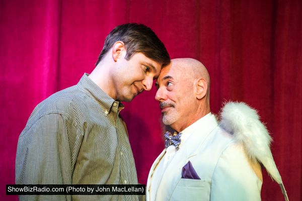 Joe (Chris Hester) with his guardian angel Arthur (Doug Schneider)