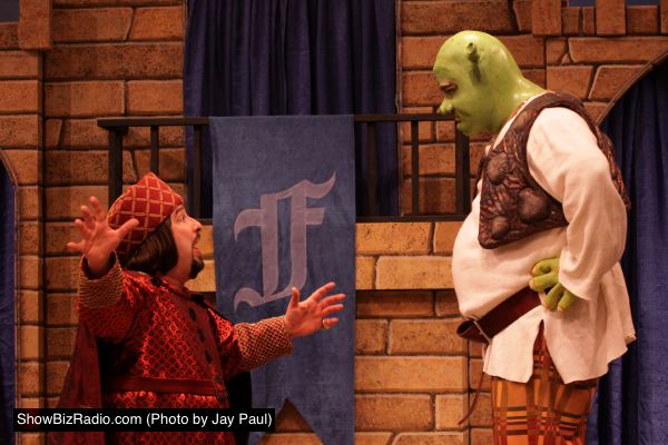 Robert King (Lord Farquaad) and Jason Marks (Shrek)